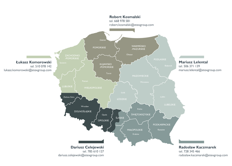 mapa przedstawicieli EQUITONE