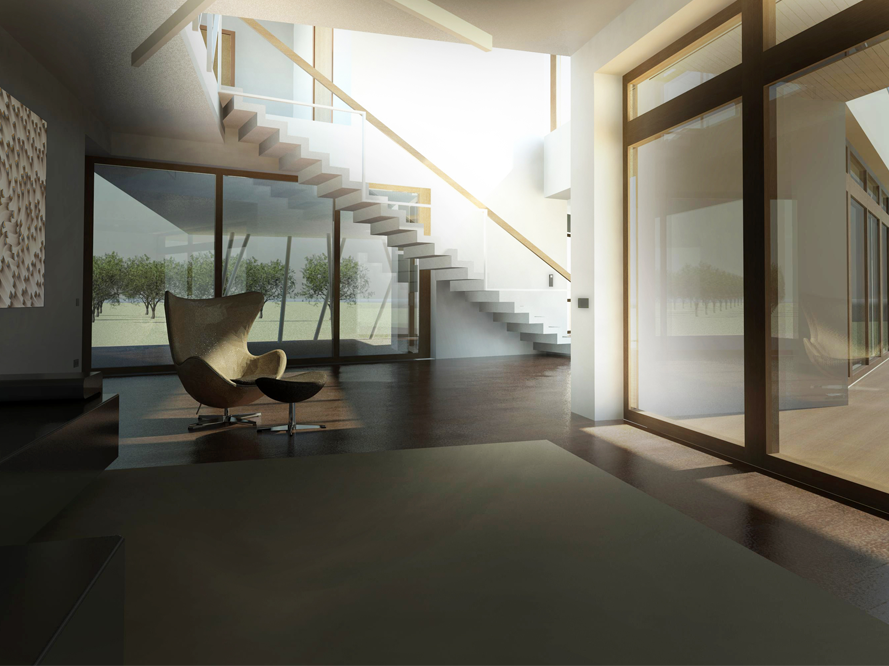 equitone užmiesčio namas