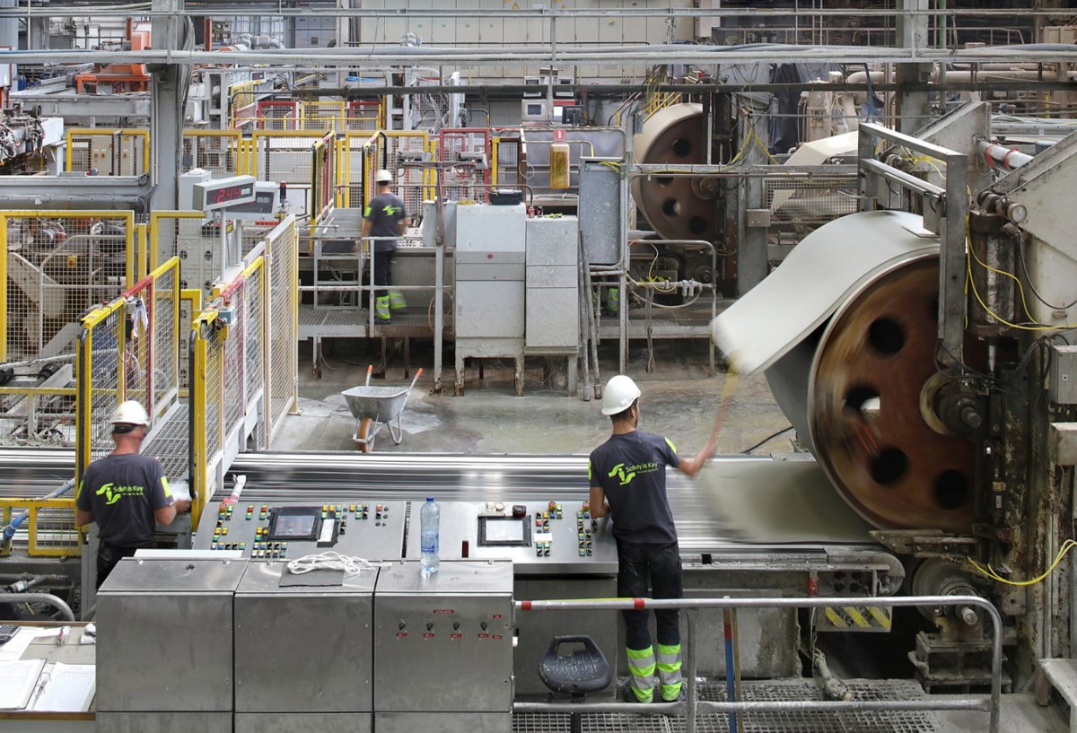 Produção fibrocimento paneis fábrica