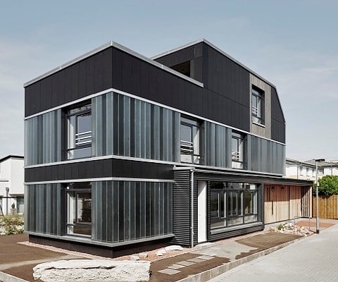 Experimental construction using recycled fibre cement panels