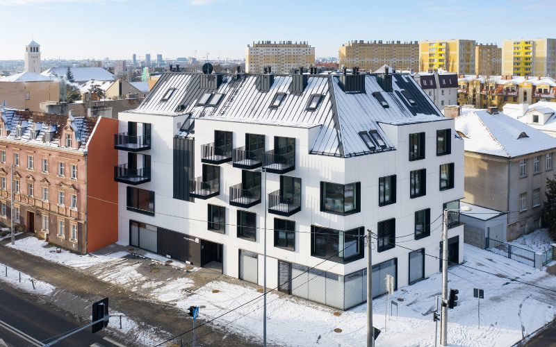 case study Piątkowska 133 opis realizacji obiektu w którym wykorzystano materiały EQUITONE