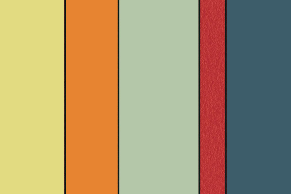 EQUITONE fasādes paneļu kolāža The Colourfuls